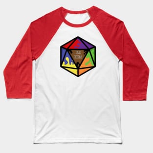 Rainbow Pronoun Pride D20 Xe/Xem Baseball T-Shirt